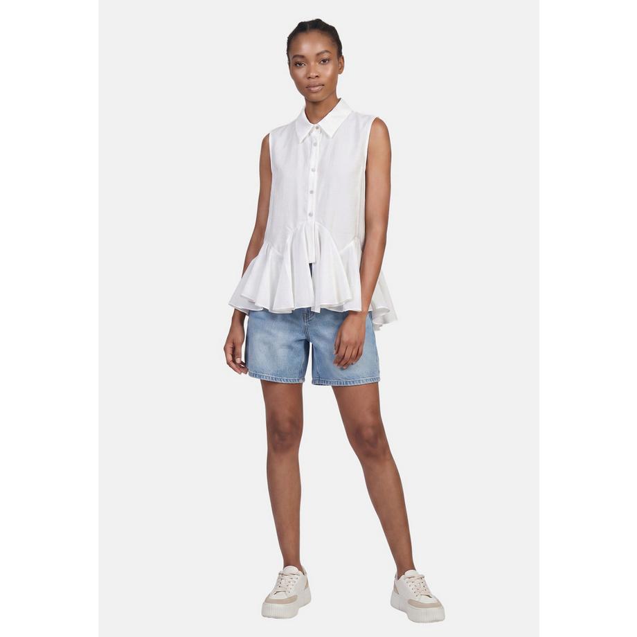 Chiara Ferretti Blouse sans manches avec ourlet évasé  