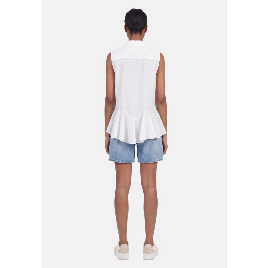 Chiara Ferretti Blouse sans manches avec ourlet évasé  