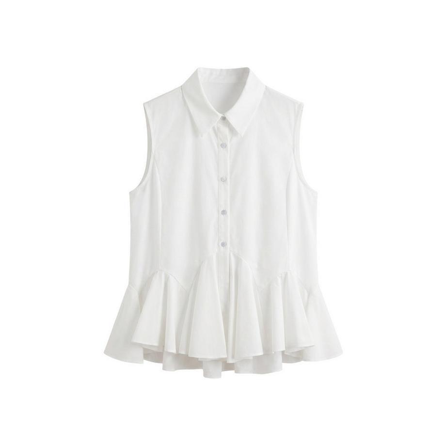 Chiara Ferretti Blouse sans manches avec ourlet évasé  