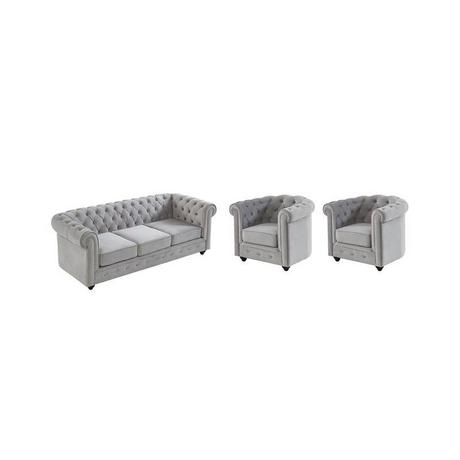 Vente-unique Couchgarnitur 3+1+1 CHESTERFIELD  