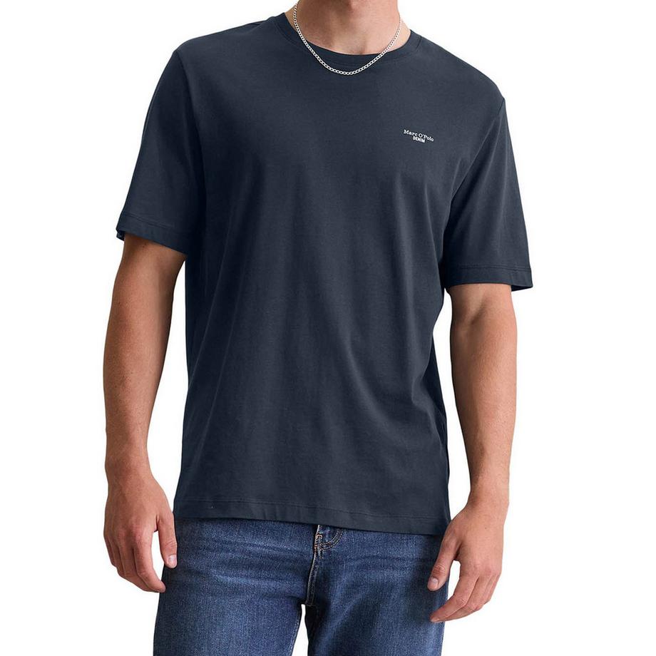 Marc O'Polo Denim T-shirt  Pack de 1 Confortable à porter-T-Shirt, SSL, Logo Print, Reg F  