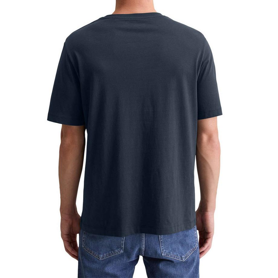 Marc O'Polo Denim T-shirt  Pack de 1 Confortable à porter-T-Shirt, SSL, Logo Print, Reg F  