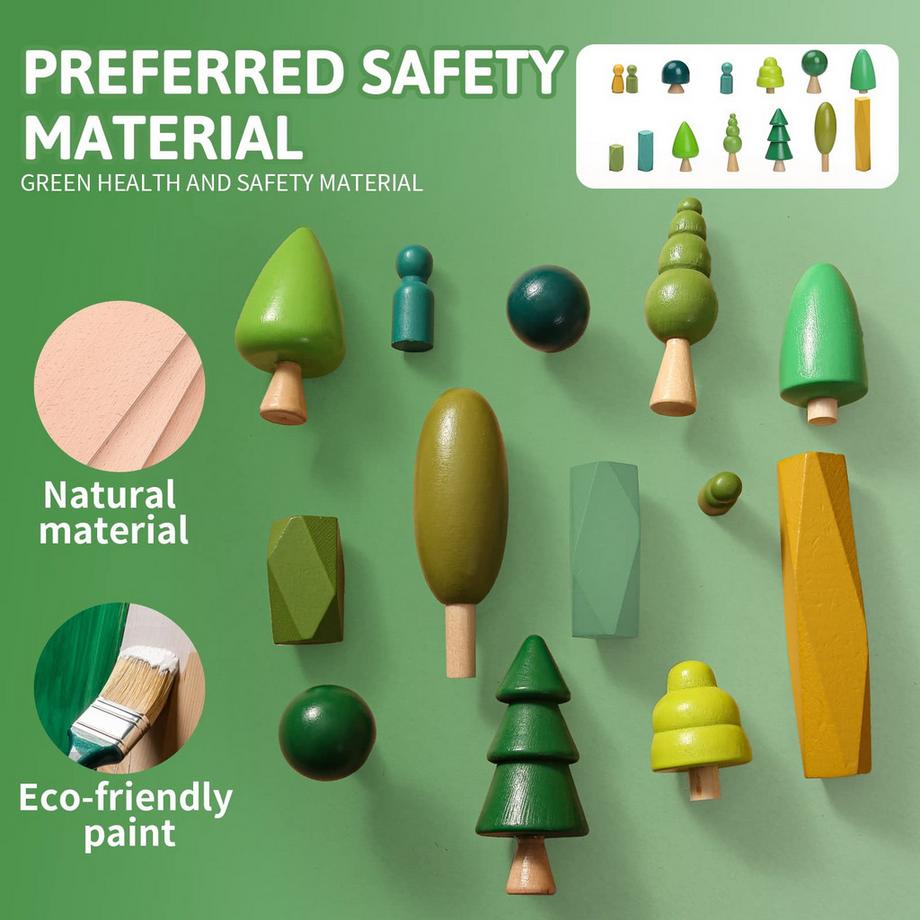 Activity-board  Jouet de décoration d'arbre, arbres de différentes tailles, forêt 
