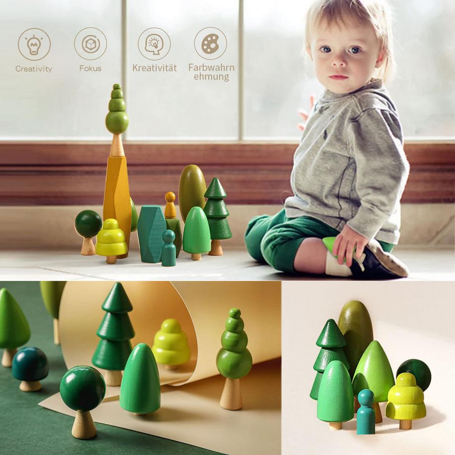 Activity-board  Jouet de décoration d'arbre, arbres de différentes tailles, forêt 