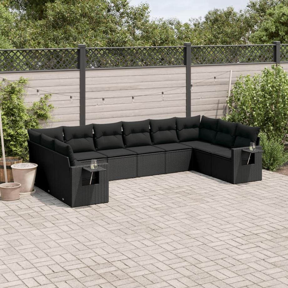 VidaXL Ensemble de canapés de jardin rotin synthétique  