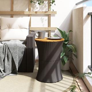 VidaXL Table d'appoint de jardin rotin synthétique  