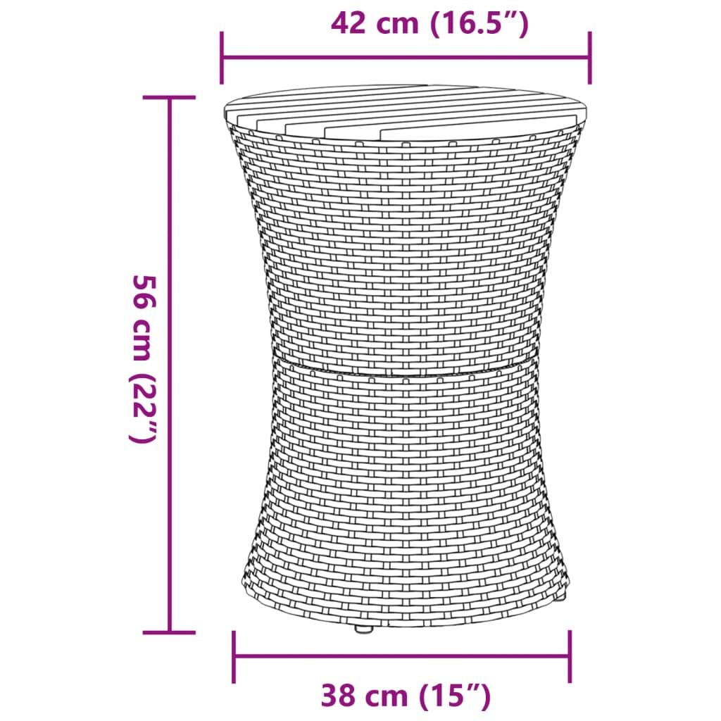 VidaXL Garten beistelltisch poly-rattan  