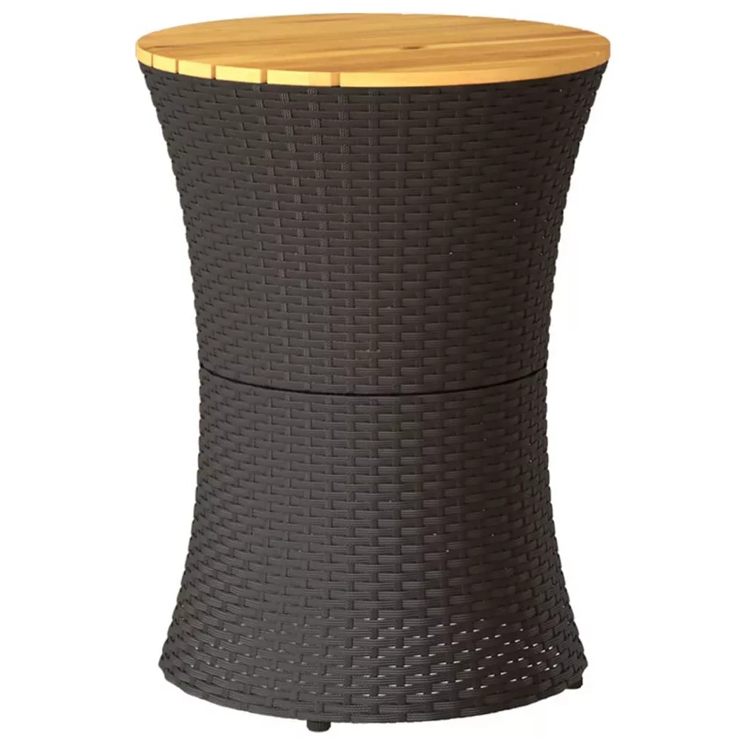 VidaXL - Table d'appoint de jardin rotin synthétique, One Size, Noir