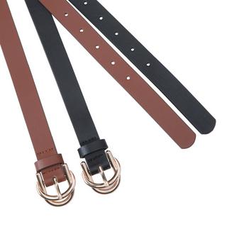 La Redoute Collections Confezione da 2 cinture con doppia fibbia  