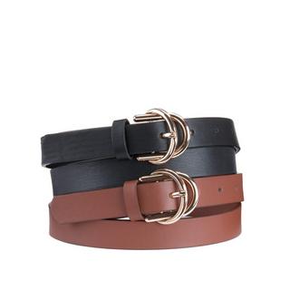 La Redoute Collections Confezione da 2 cinture con doppia fibbia  