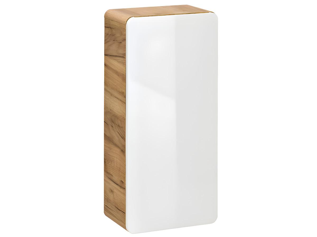 Vente-unique Hängende Badezimmersäule - 32 x 22 x 75 cm - Naturfarben & Weiß - ARUBA  