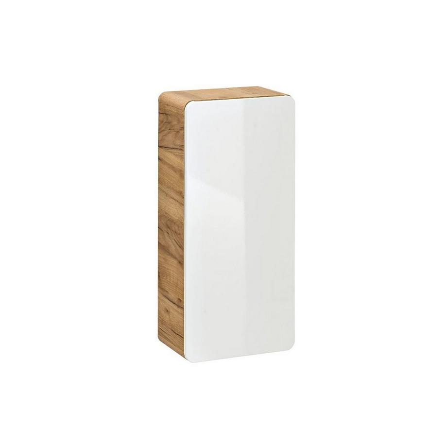 Colonne de salle de bain coloris naturel et blanc - L35 x l22 x H75 cm - ARUBA