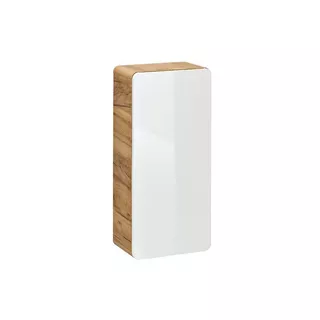 Vente-unique Colonne de salle de bain coloris naturel et blanc - L35 x l22 x H75 cm - ARUBA  