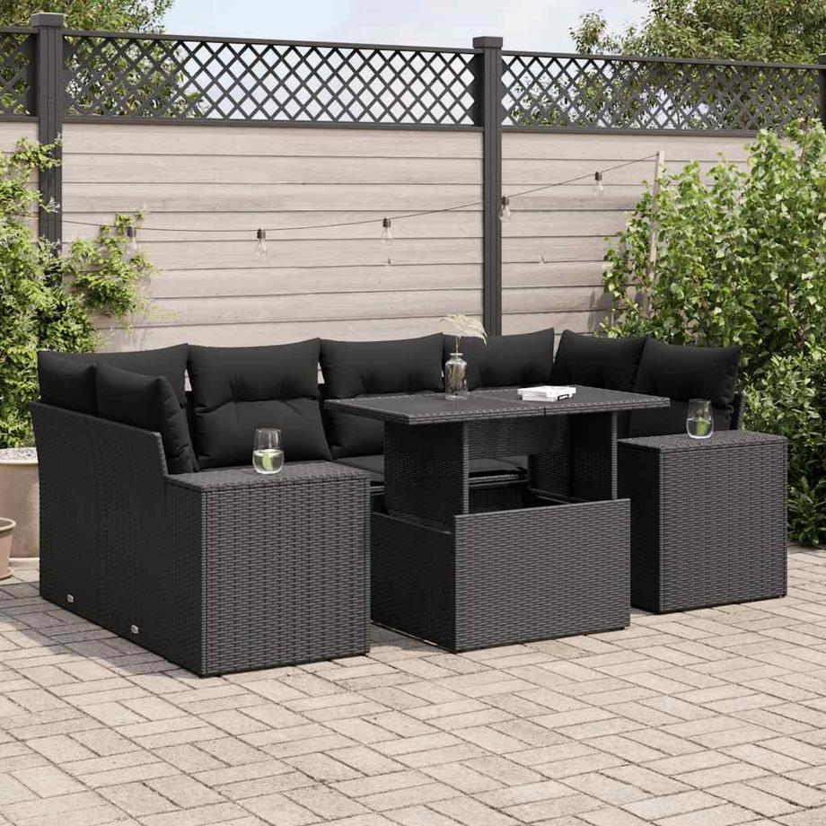 VidaXL set di divani da giardino Polirattan  
