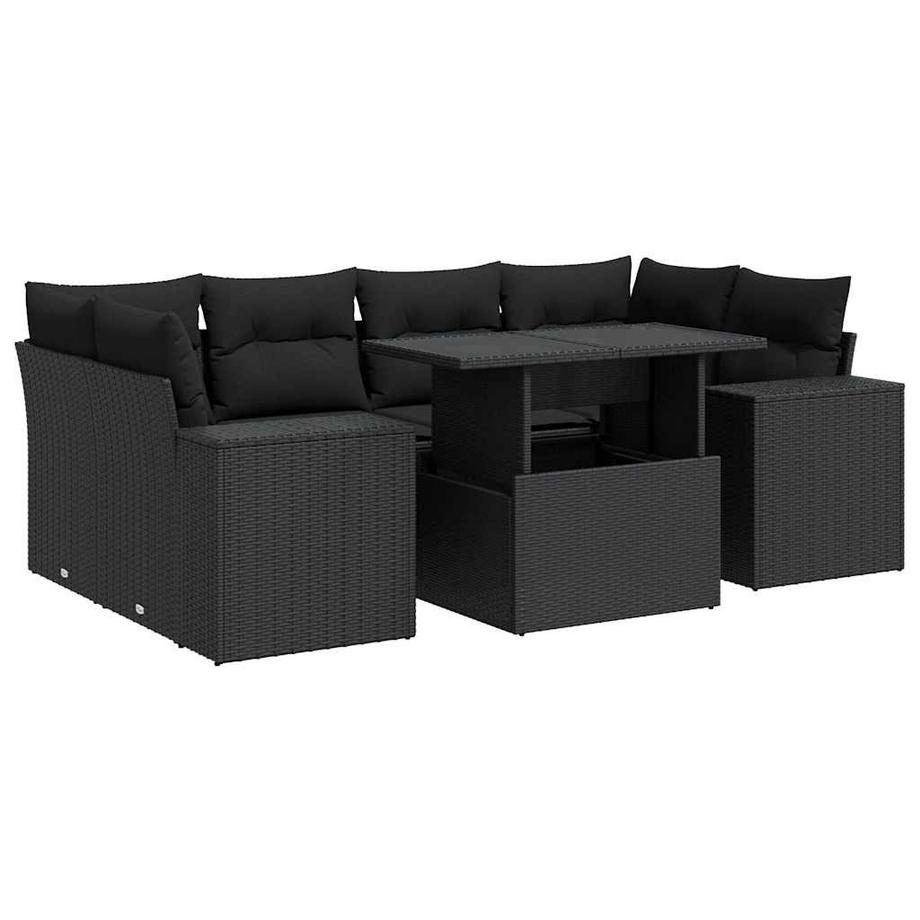 set di divani da giardino Polirattan