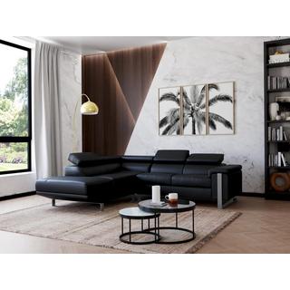 Vente-unique Ecksofa Leder Ecke Links MYSTIQUE  