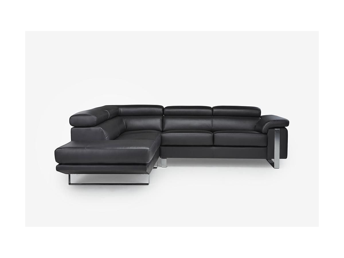 Vente-unique Ecksofa Leder Ecke Links MYSTIQUE  