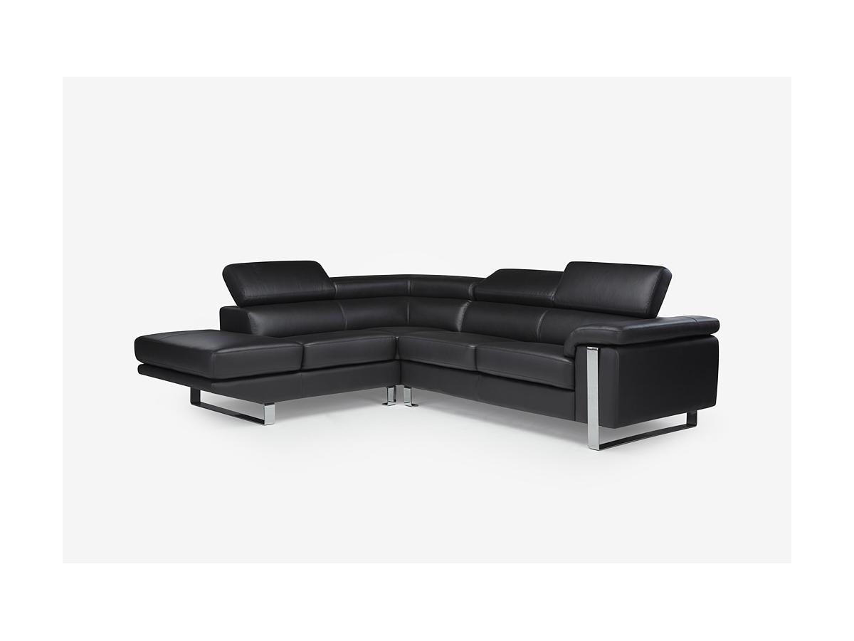 Vente-unique Ecksofa Leder Ecke Links MYSTIQUE  