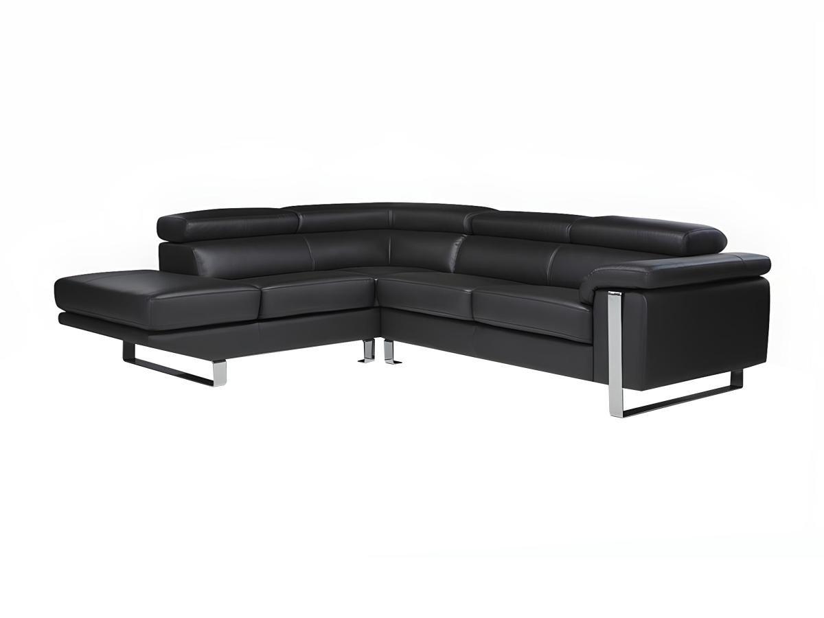 Vente-unique Ecksofa Leder Ecke Links MYSTIQUE  