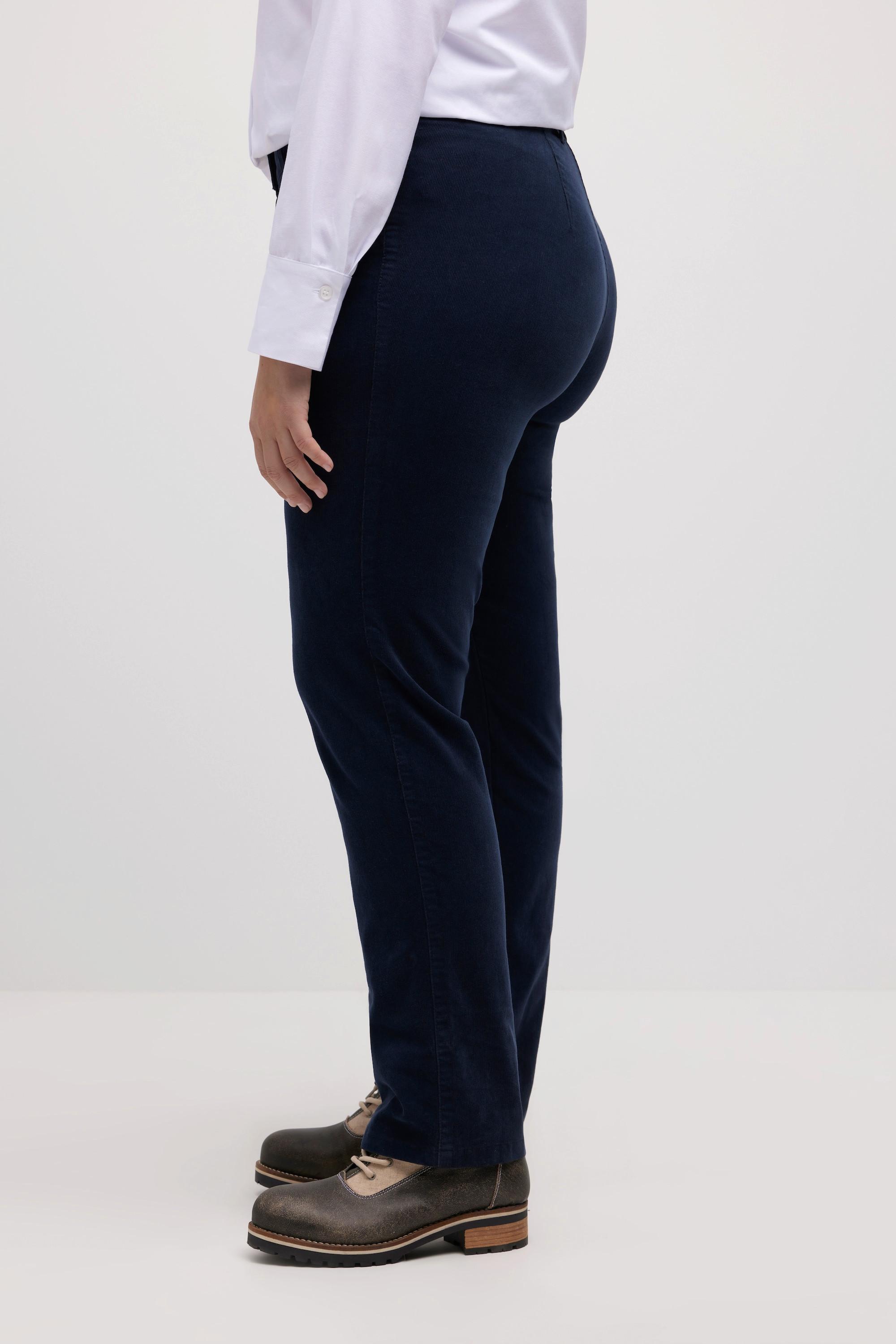 Ulla Popken Pantaloni Mony in Velluto a Coste Vita Comoda Tasche con Cerniera  