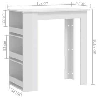 VidaXL Table de bar bois d'ingénierie  