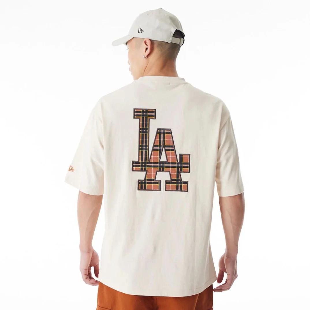 NEW ERA  t-shirt los angeles dodgers lb tartan infill 