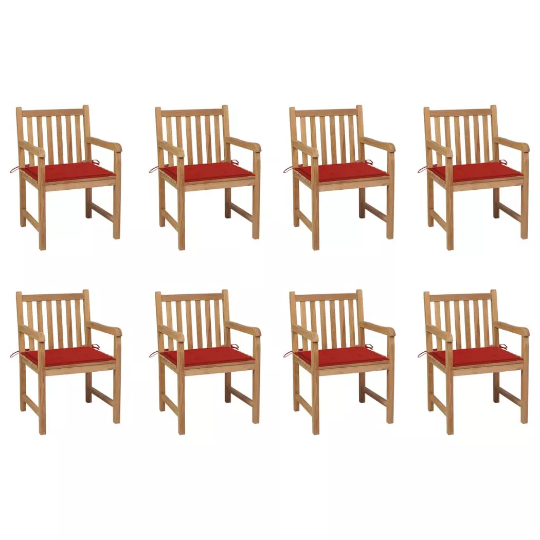 VidaXL - Chaise de jardin bois, One Size, Rouge Bariolé