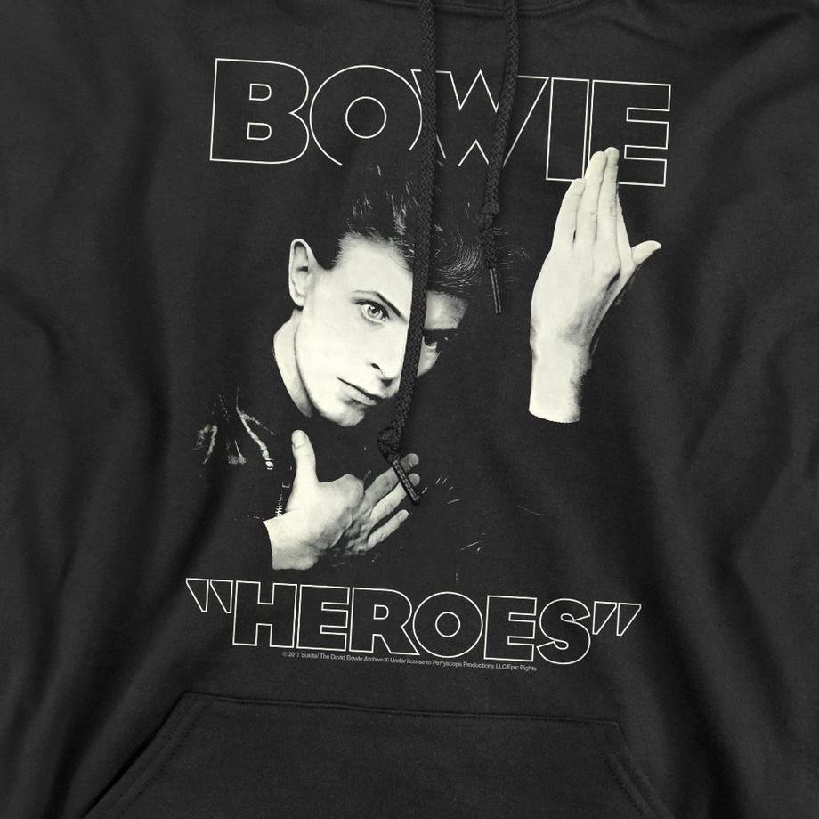 David Bowie Heroes Cover Felpa con Cappuccio  