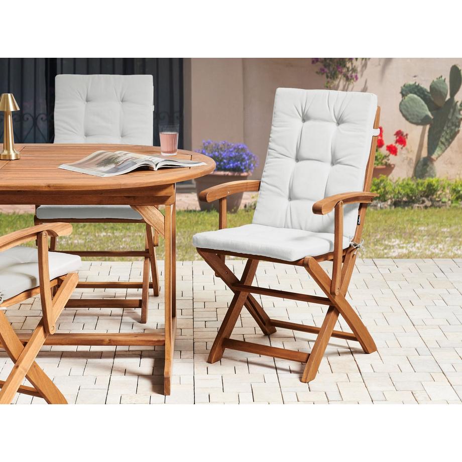 Beliani Set di 2 cuscini Schiena/Seduta en Poliestere Moderno MAUI PREMIUM  