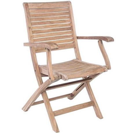 mutoni Chaise pliante en bois avec accoudoirs Maryland  
