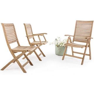 mutoni Chaise pliante en bois avec accoudoirs Maryland  