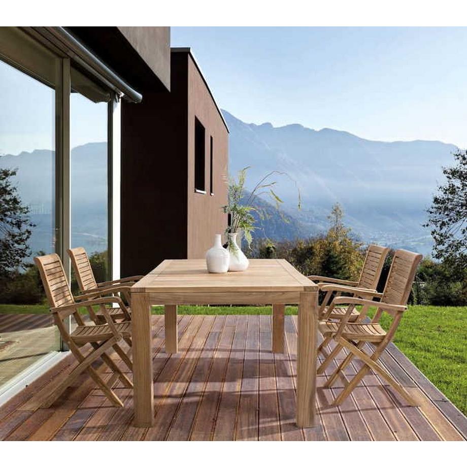 mutoni Holz Klappstuhl mit Armlehne Maryland  