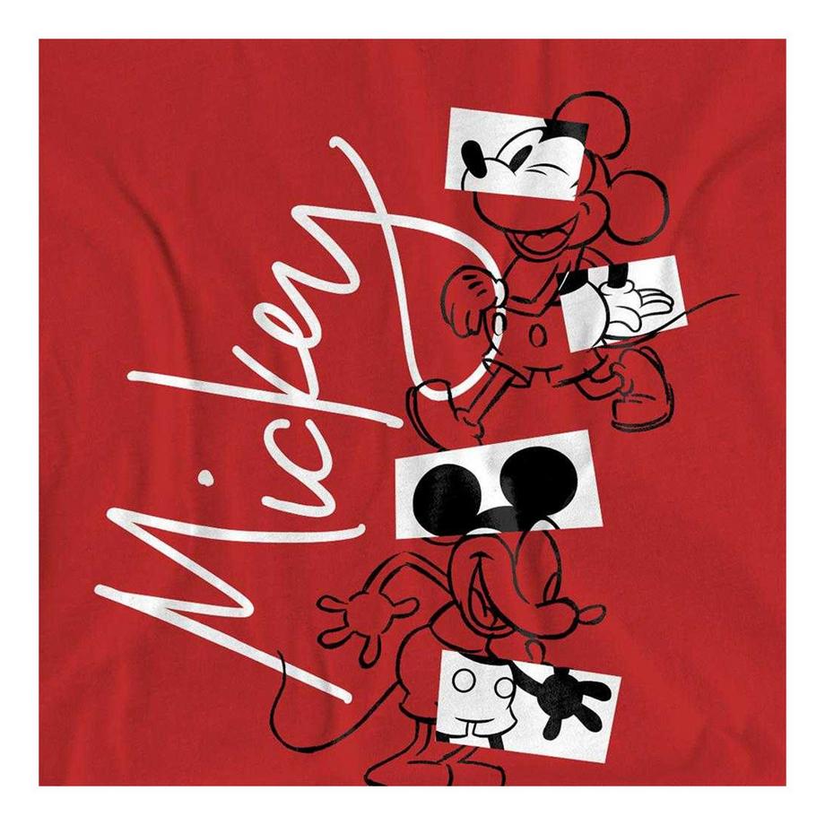 Disney Mickey Mouse Imprimé Géométrique T-Shirt Manches Courtes  