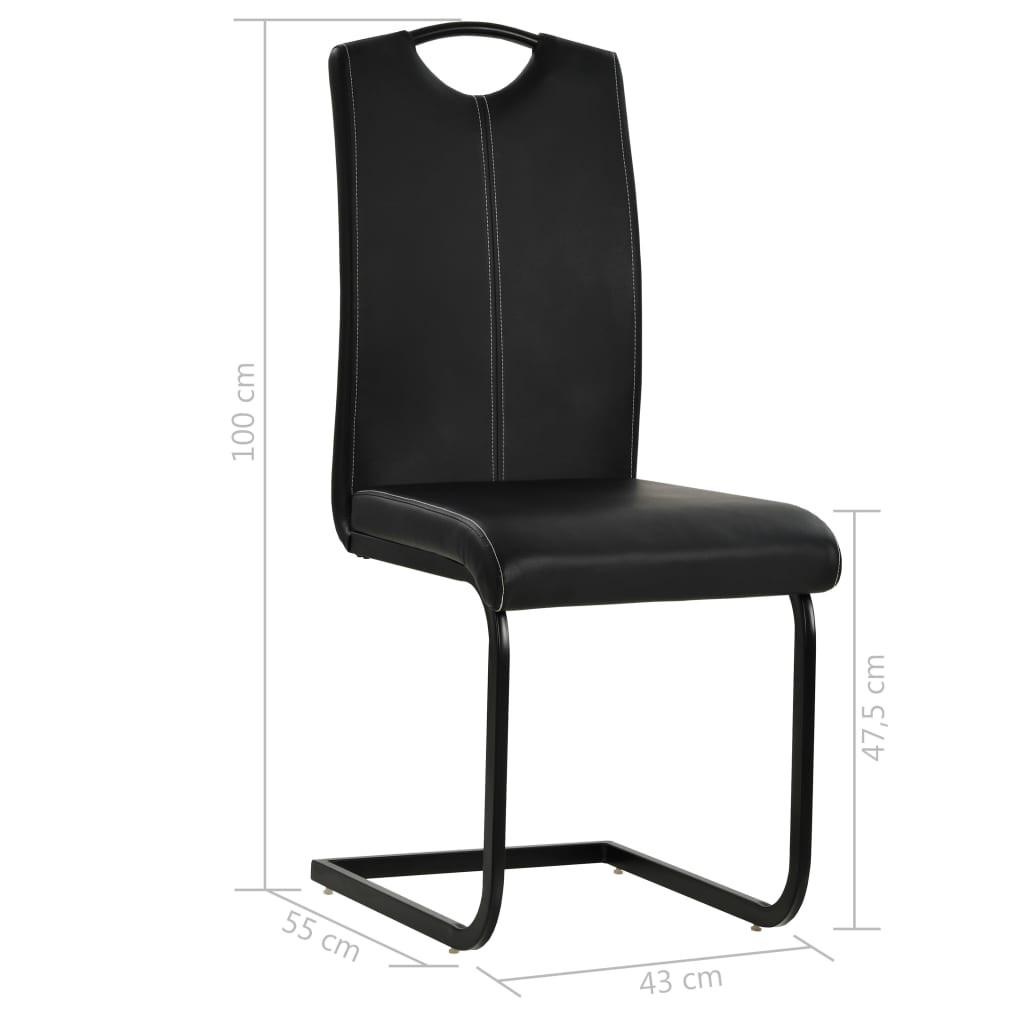 VidaXL Chaise de salle à manger cuir artificiel  