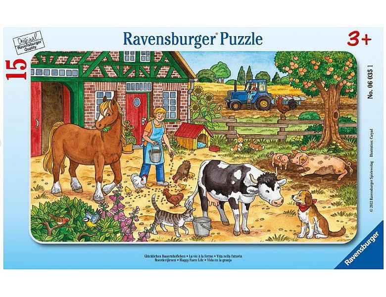 Ravensburger  Puzzle Glückliches Bauernhofleben (15Teile) 