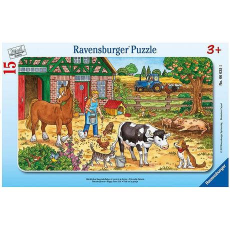 Ravensburger  Puzzle Glückliches Bauernhofleben (15Teile) 