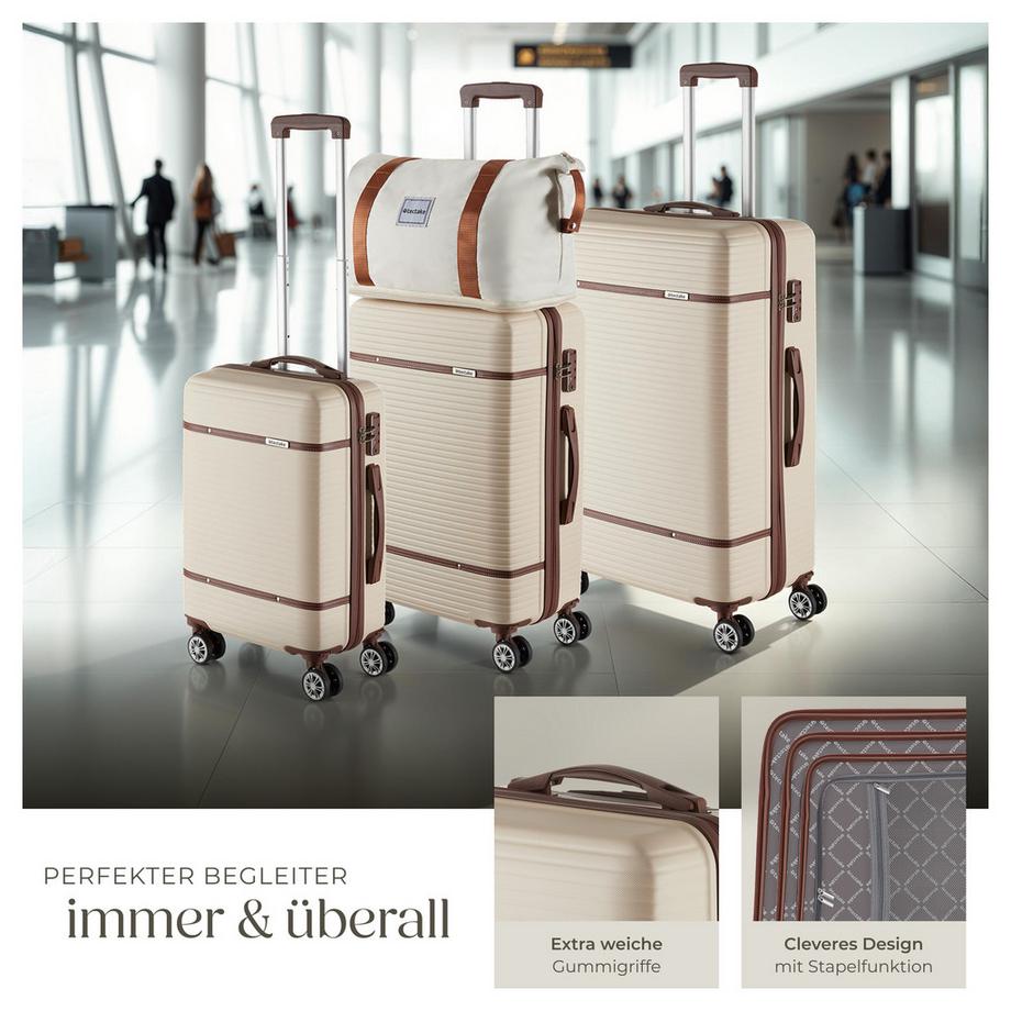 Tectake  Ensemble de valises de voyage MADISON 13 pièces avec coques rigides en ABS robuste 