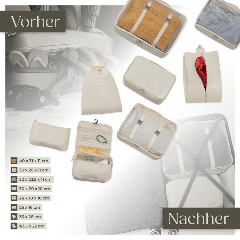 Tectake  Ensemble de valises de voyage MADISON 13 pièces avec coques rigides en ABS robuste 