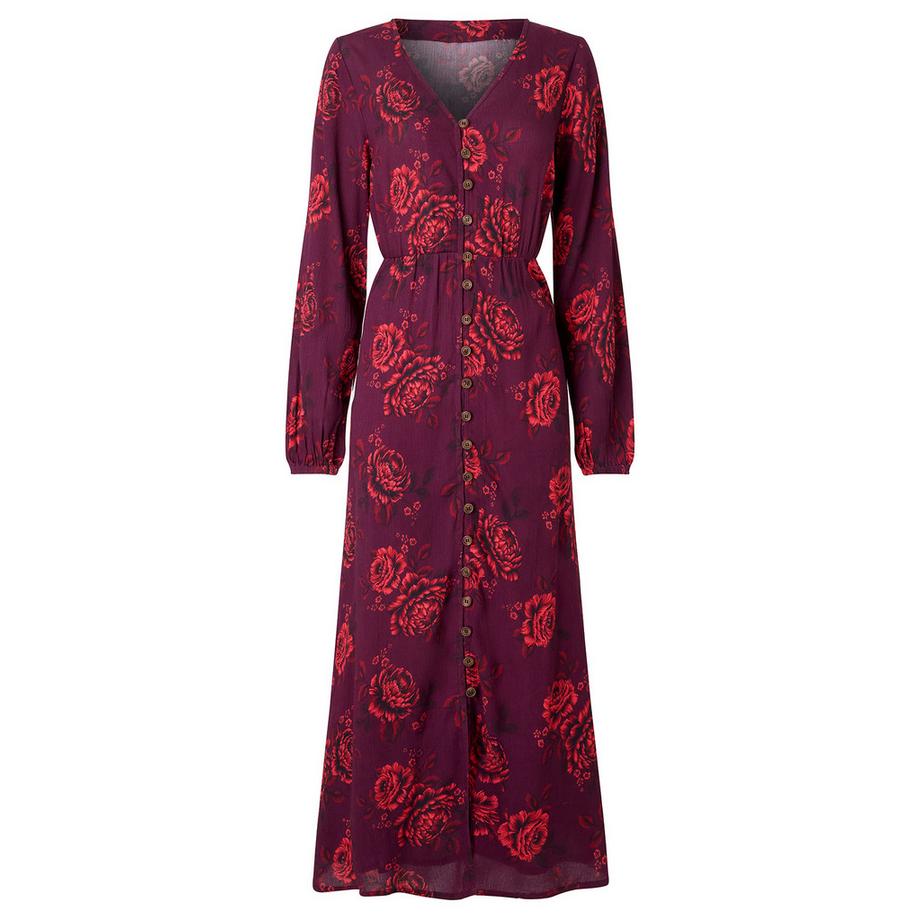 Joe Browns Robe Longue Boutonnée Roses Éclatantes  
