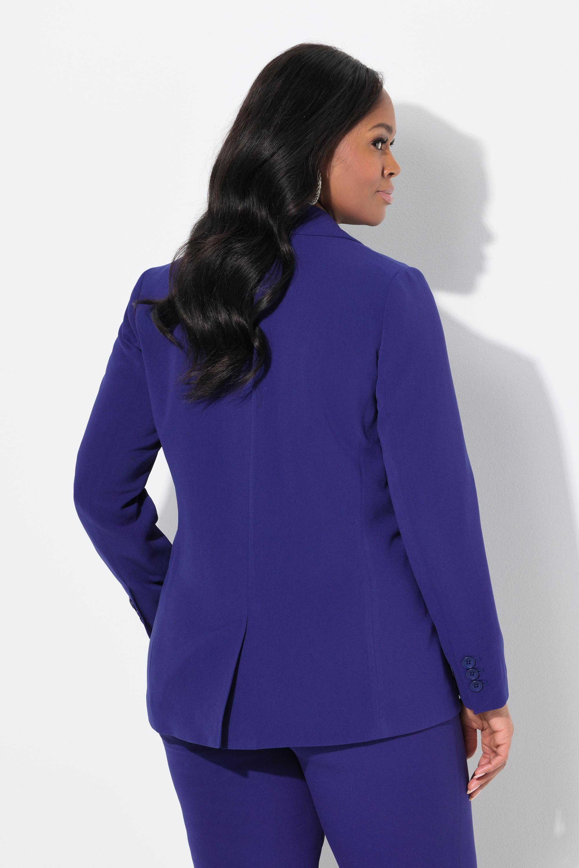 Ulla Popken Blazer Collo Revers Tasche con Patta Chiusura Bottone  