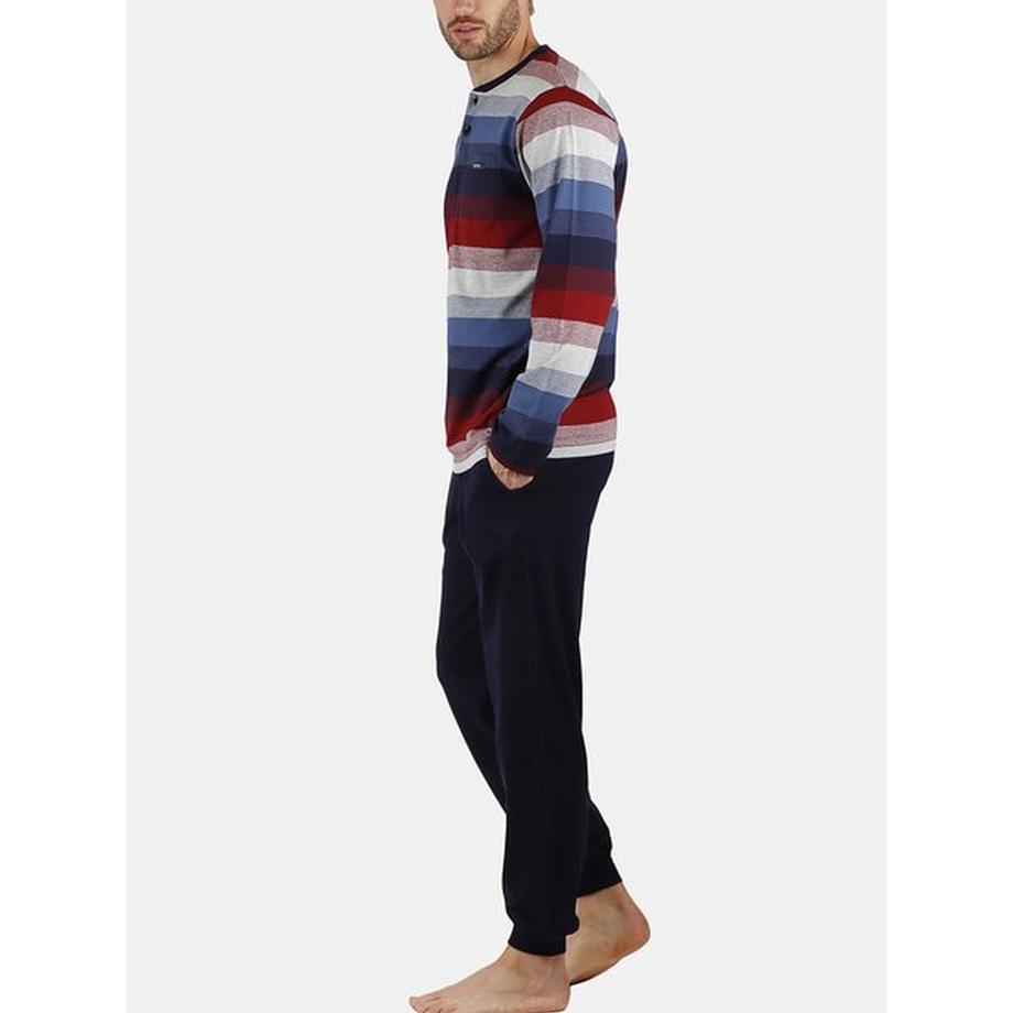 Admas Rayas Sleeper Pyjama Tenue d'Intérieur Manches Longues  