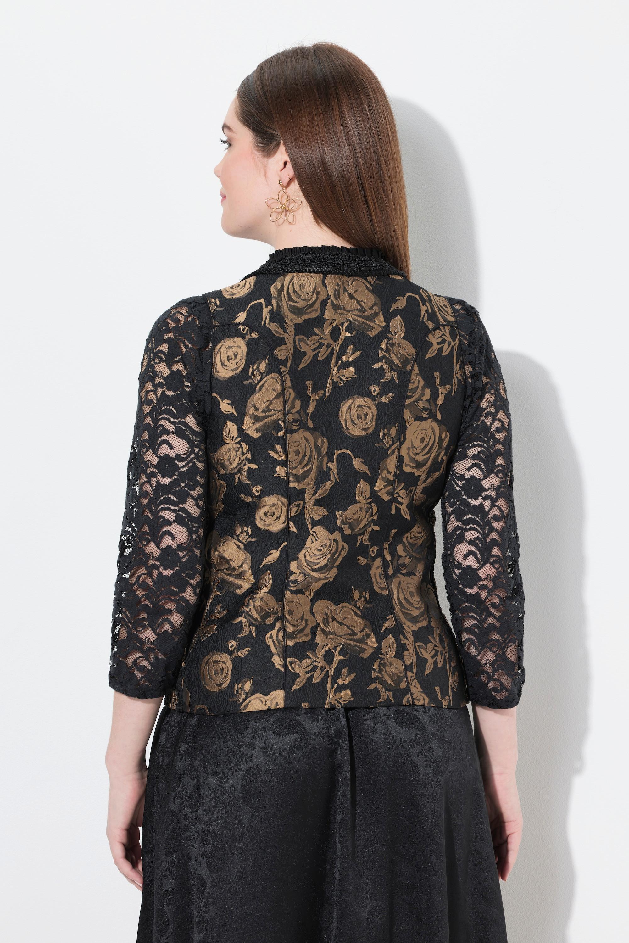 Ulla Popken Trachten Mieder Slim Carrée-Ausschnitt Samt  