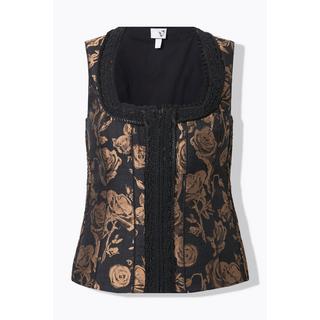 Ulla Popken Trachten Mieder Slim Carrée-Ausschnitt Samt  