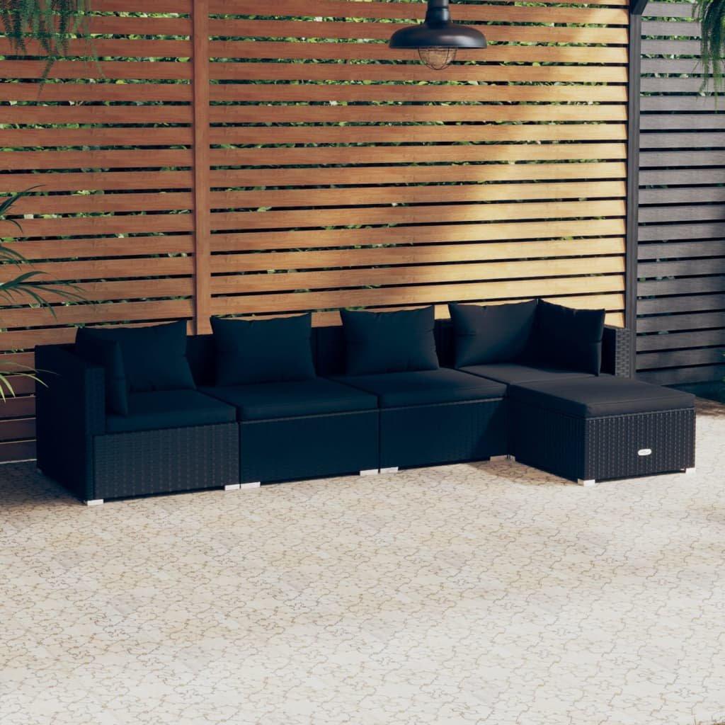 VidaXL set lounge giardino Polirattan  