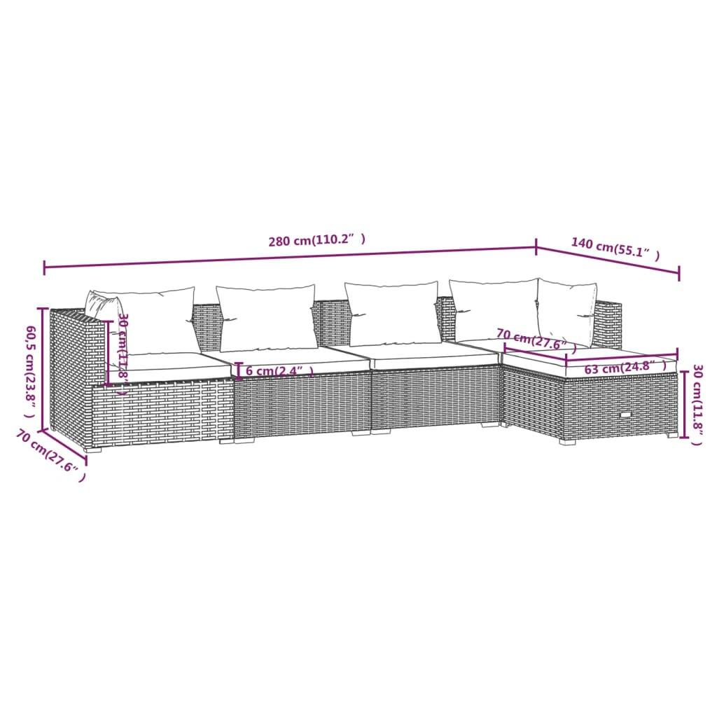 VidaXL Garten-lounge-set poly-rattan  