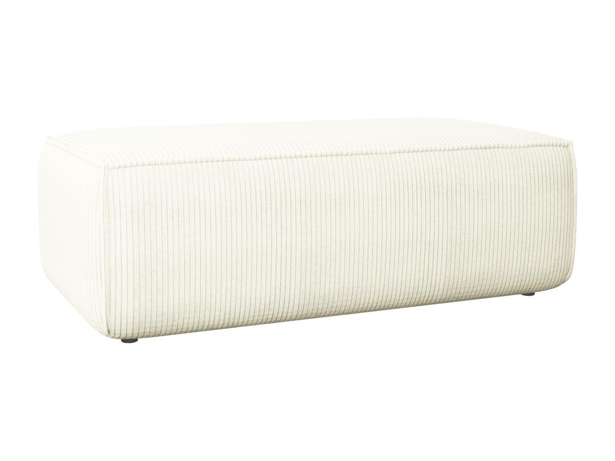 Vente-unique Hocker - Cord - Weiß - AMELIA  