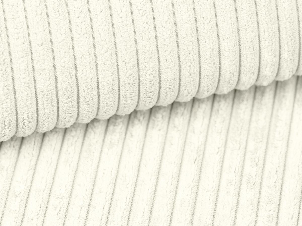 Vente-unique Hocker - Cord - Weiß - AMELIA  