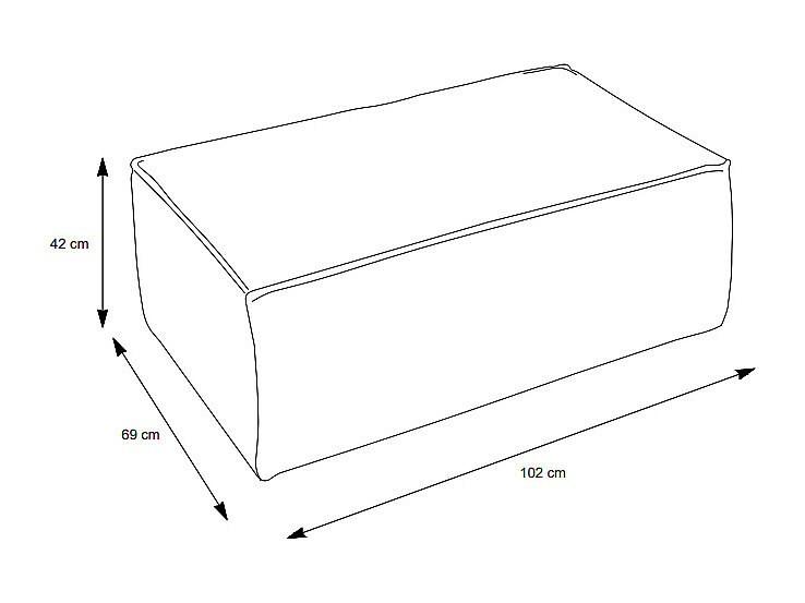Vente-unique Hocker - Cord - Weiß - AMELIA  