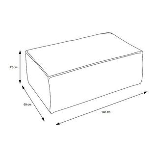 Vente-unique Hocker - Cord - Weiß - AMELIA  