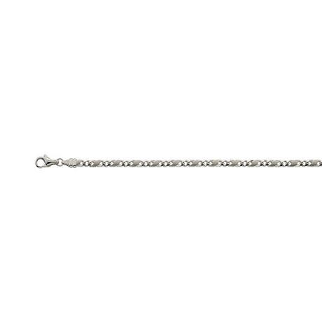 MUAU Schmuck  Collier 8er-Kette Weissgold 750, 3.3mm, 45cm 